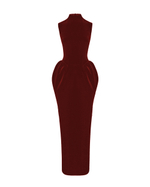 Платье макси из бархата