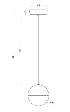 Подвес 5W 4000K 4370-1P золото Luna Favourite