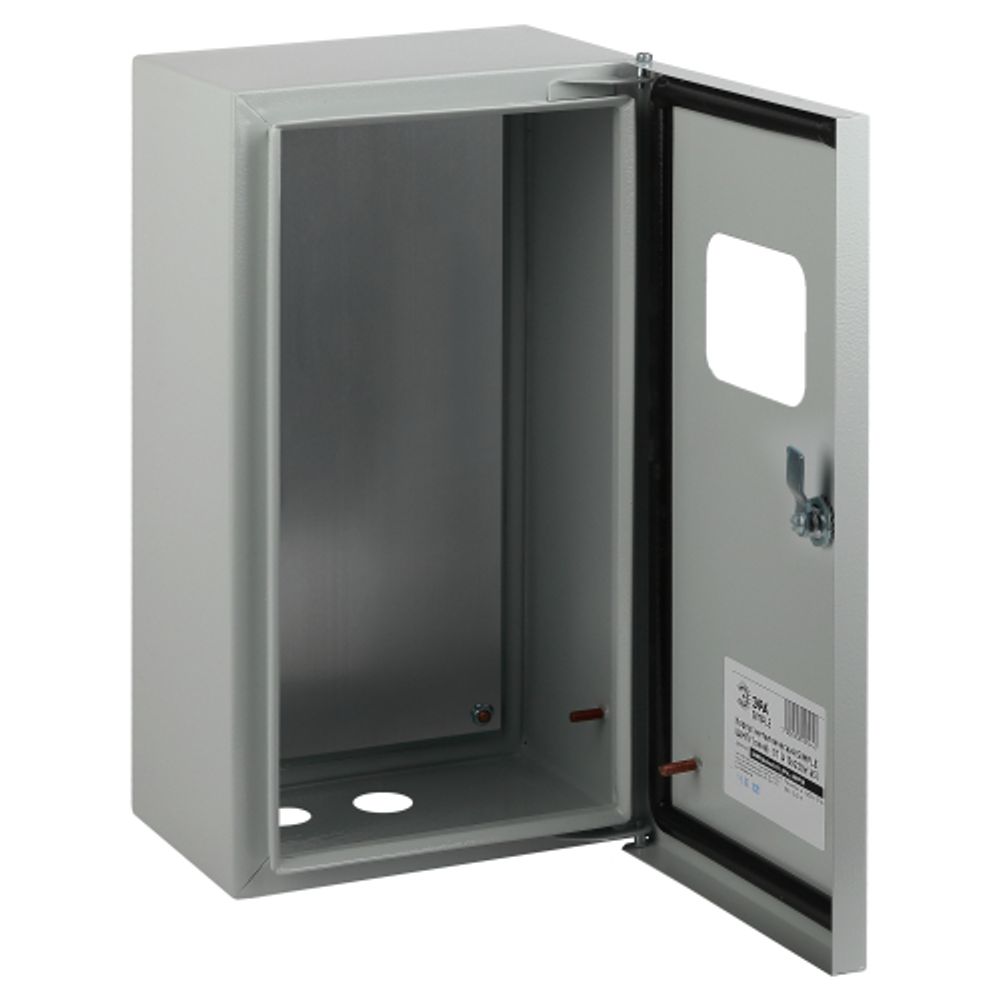 Корпус металлический ЭРА SIMPLE ЩМПг-01 с окном (410x220x175) IP54 У2 серый | Корпуса металлические с монтажной панелью