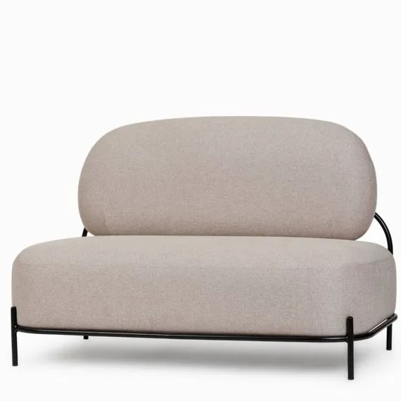 Двухместный диван Pawai 125 см, бежевый