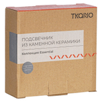 Подсвечник из каменной керамики графитового цвета из коллекции essential