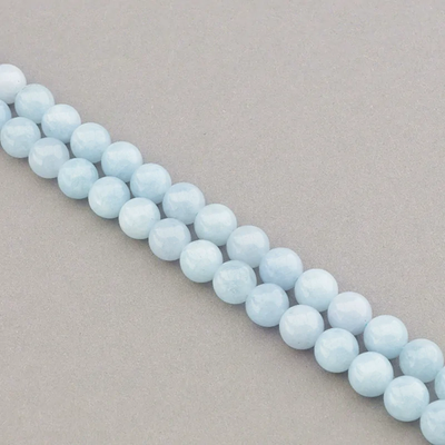 Нитка Кварц 38 см. 8,5 мм. (Без замка) - Голубая