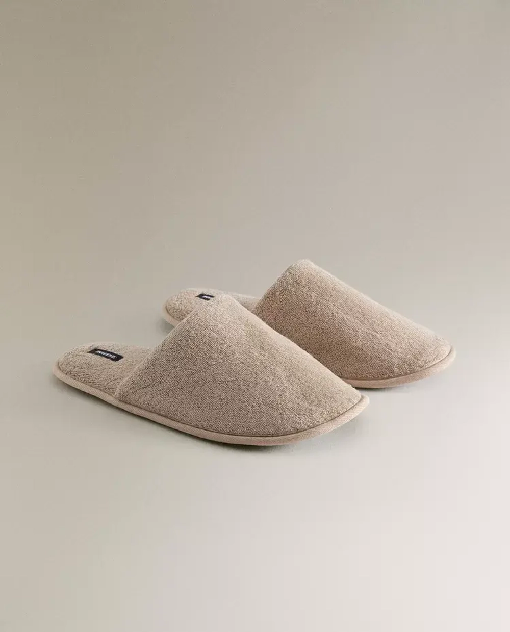 ZARA HOME МАХРОВЫЕ ТАПОЧКИ, БЕЖЕВЫЙ