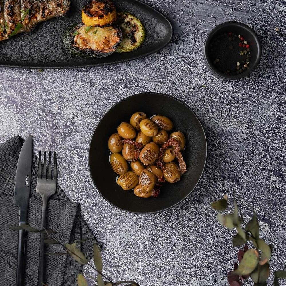 Салатник 260 мл 15*13,5 см h4,8 см Wave Up Smooth Black Raw Stellar P.L. Proff Cuisine [6]