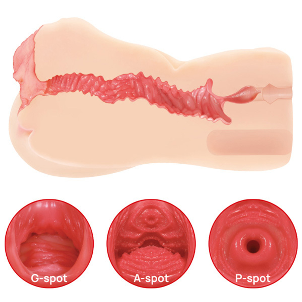 Телесный мастурбатор-вагина 18см с двойным слоем материала Kokos Onahole Edition 004