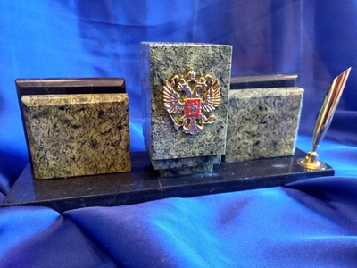 Уценка! Мини-набор "Герб РФ" змеевик, креноид