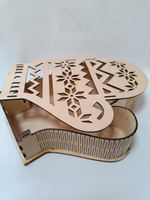 Подарочная коробка Варежка, фанера