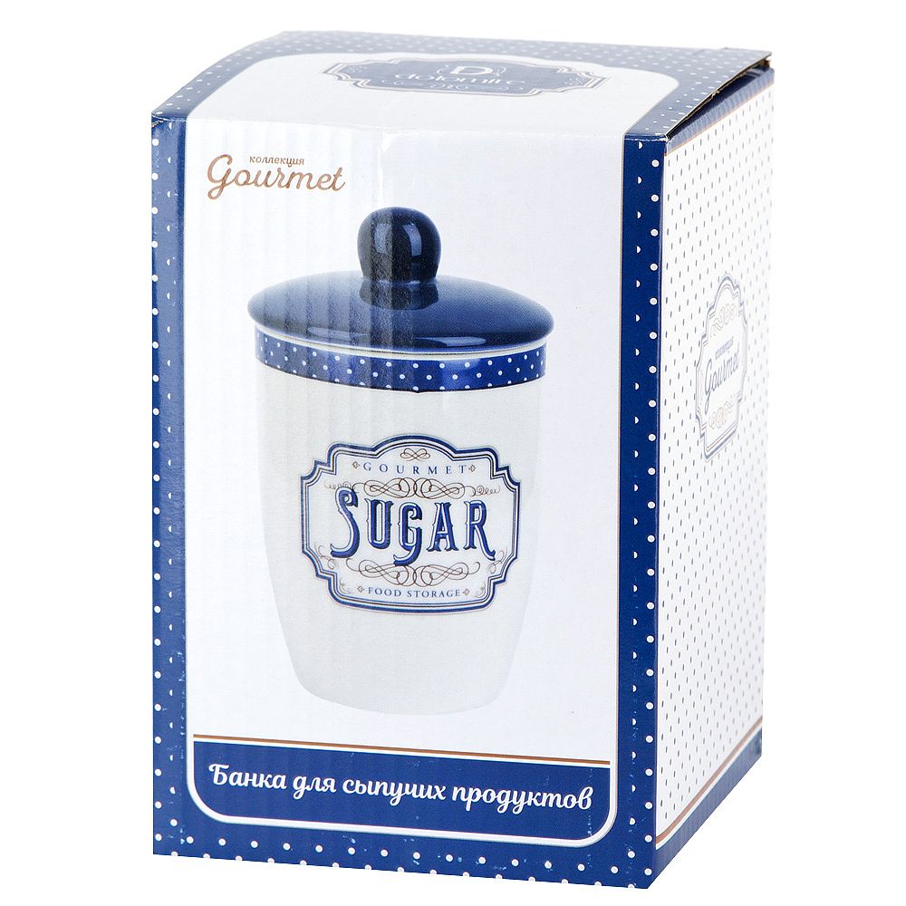 Банка для сыпучих продуктов " " 9х9х16см v=550мл (подарочная упаковка)