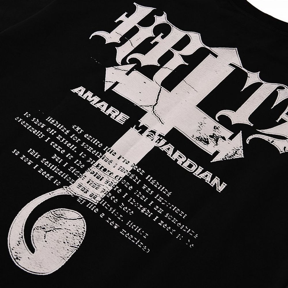 Футболка Heartz «Amane» Layered Kimono Черная