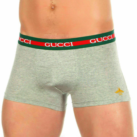 Мужские трусы хипсы серые Gucci Hip Boxer  GG