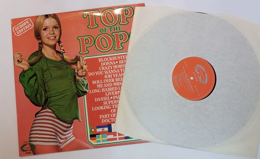 Винтажная виниловая пластинка LP Top Of The Pops European Edition Vol. 6 (UK 1973)