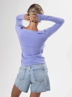 Лонгслив облегающий трикотажный