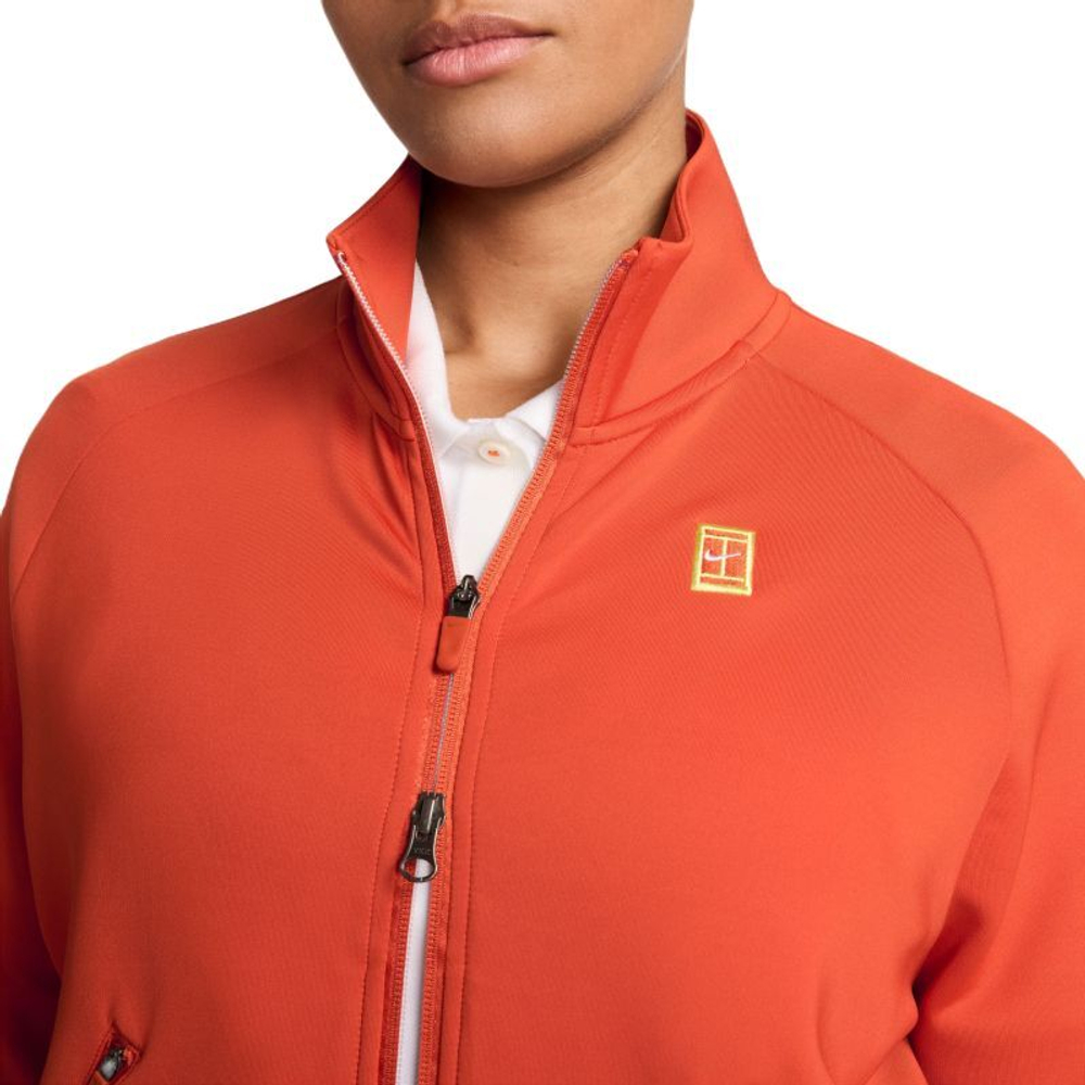 Женская Кофта теннисная Nike Court Heritage Jacket FZ - Оранжевый