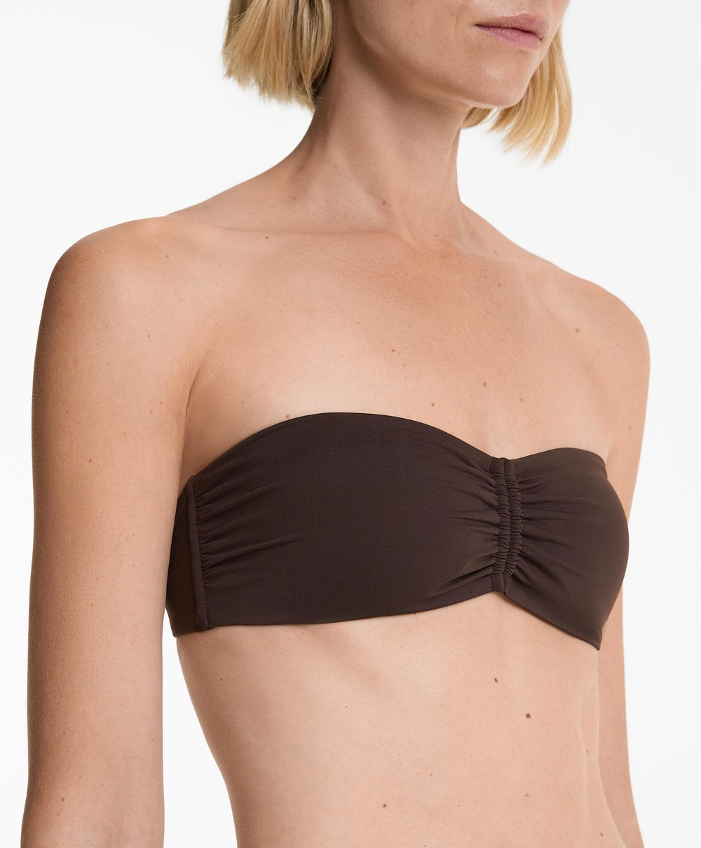OYSHO Топ бикини-бандо, шоколадный