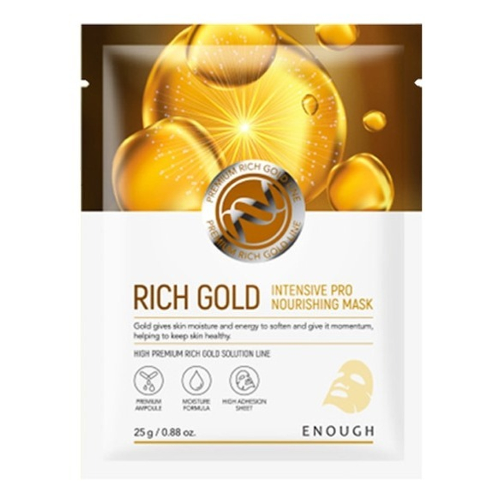 Enough тканевая маска для лица с золотом Rich Gold Intensive Pro Nourishing Mask 25г