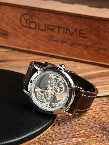 Часы скелетоны мужские механические Power Dark YOURTIME