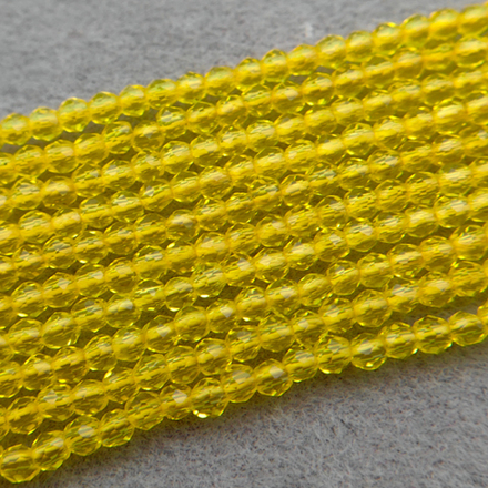 Бусины граненые, Yellow
