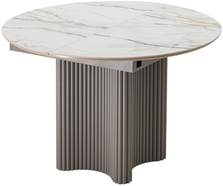 Стол М-City DISAUR Адажио 115 Круглый Мрамор (Gilt White), керамика, Латте каркас