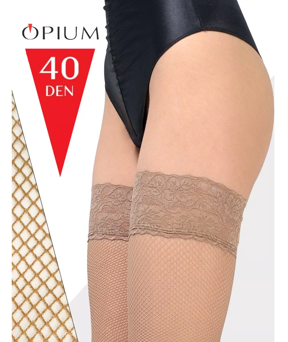 Opium Calze Rete, 2, бежевый