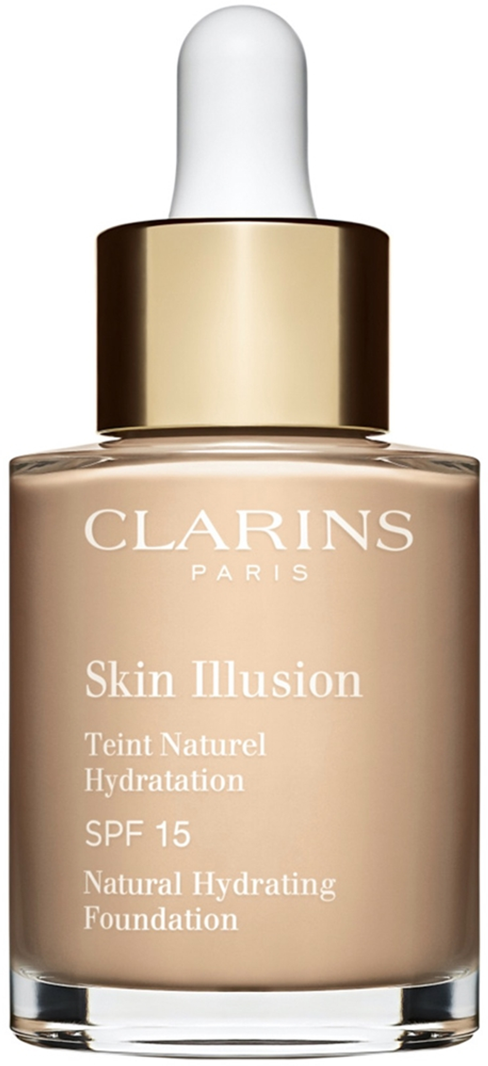 Clarins Skin Illusion Natural Hydrating Foundation - Розовое освещение увлажняющий тональный крем SPF 15 оттенок 105N Nude, 30 ml