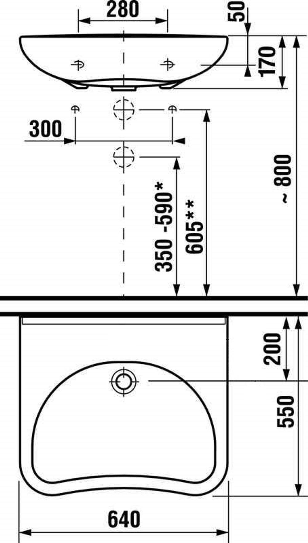 Раковина Roca Access 64х55 без отверстий, для людей с огр. возможностями ZRU9307660