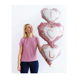 Шар фигура I Love You Сердца