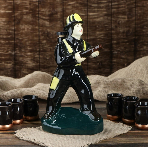 Набор для коньяка "Пожарный", 7 предметов, 0,5/0.05 л