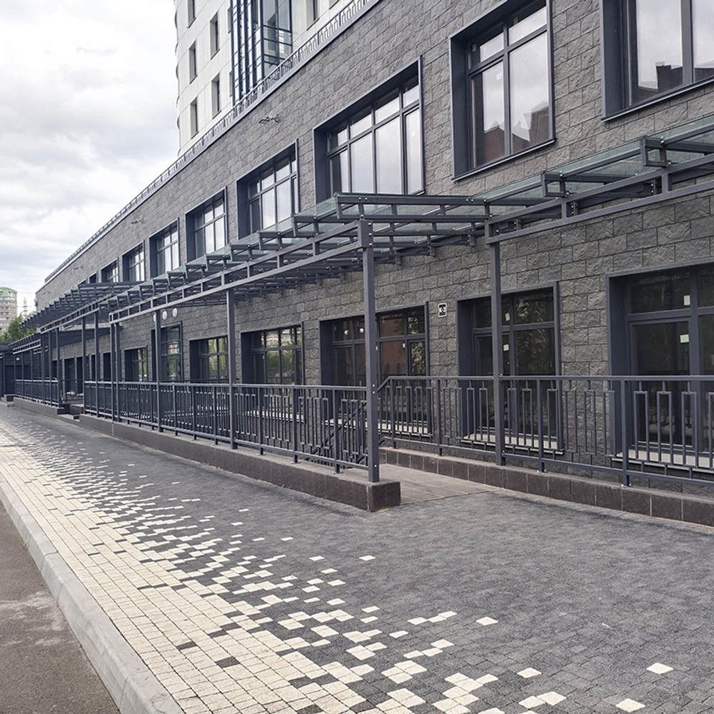 Тротуарная плитка АНТИК - Стоунмикс Белый, комплект из 5 видов плит