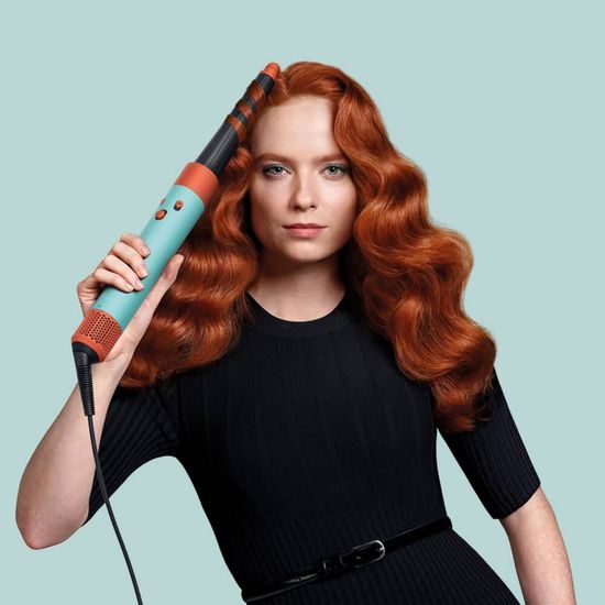 Стайлер Dyson Airwrap i.d. Long HS08 Straight+Wavy, бирюзовый/оранжевый (Ceramic Patina/Topaz)