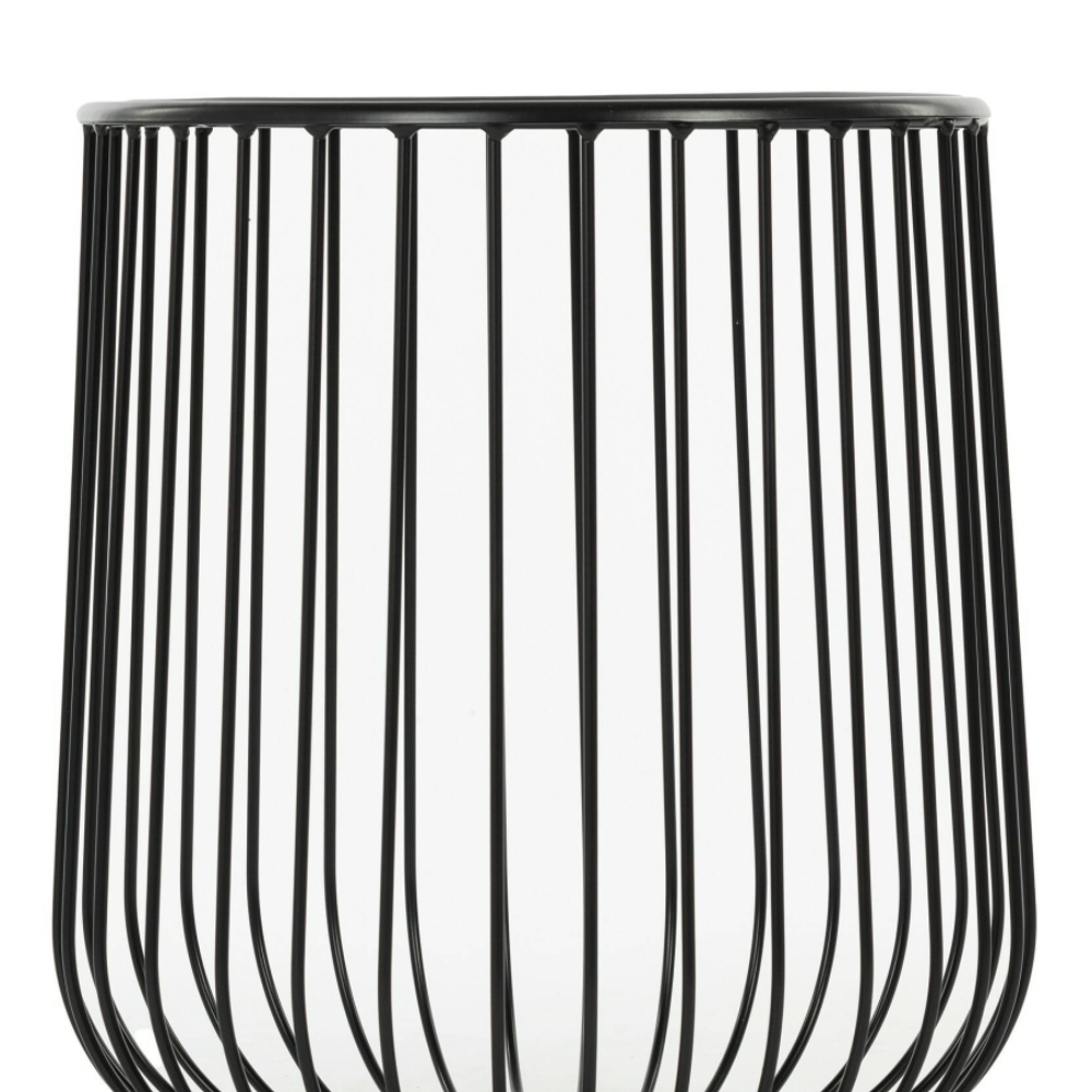 Кофейный столик Flat Cage диаметр 40 сталь, черный