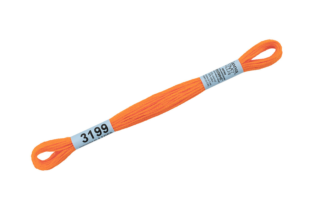 Мулине  "Gamma", 100% хлопок, 8 м, №3199