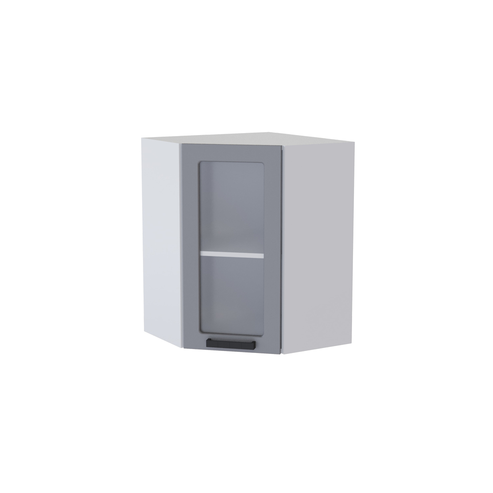 Берн Угловой навесной шкаф со стеклом 550х550 УВС