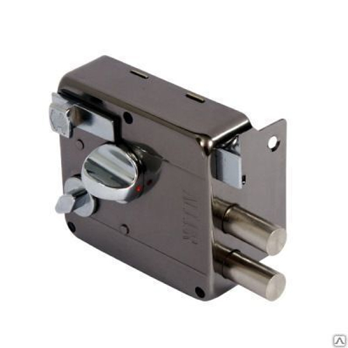 Замок накладной АЛЛЮР 556 BN-R  ключ/вертушка (темный)/1184