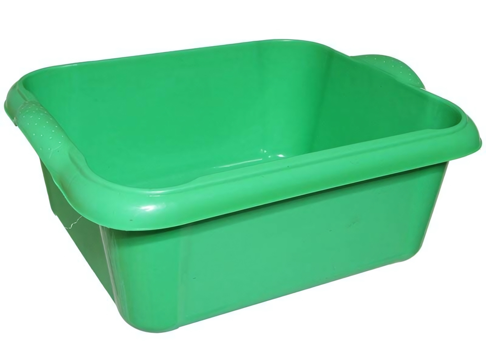 Таз 14л пищевой "Чудо" прямоугольный с ручками, микс