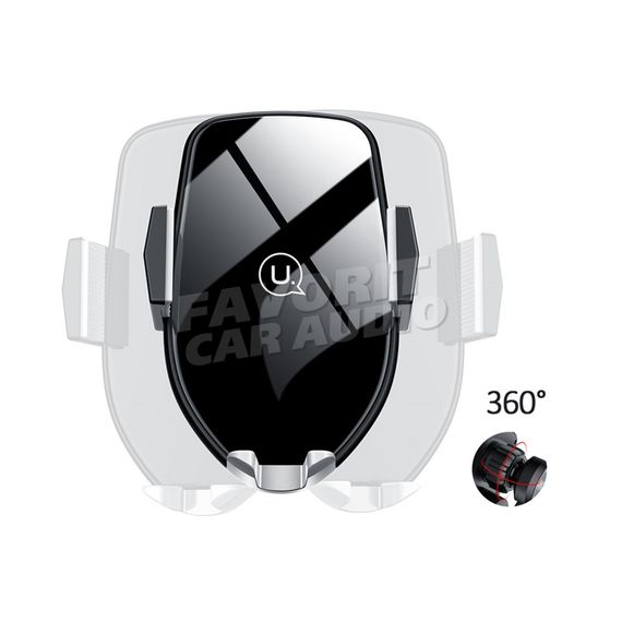 Держатель Usams US-CD72 воздуховод бесп. QI зарядка Уценка