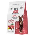 Сухой корм для взрослых привередливых кошек с уткой и индейкой Cat Adult Delicious Taste BRIT CARE 0,4кг