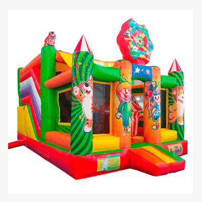 Коммерческий надувной батут "Русский цирк" с крышей, 6x4x4 м