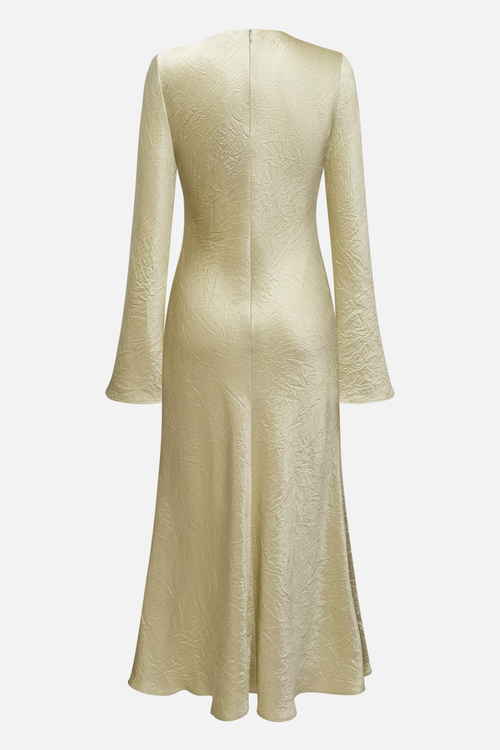 Платье-миди из жатого атласа