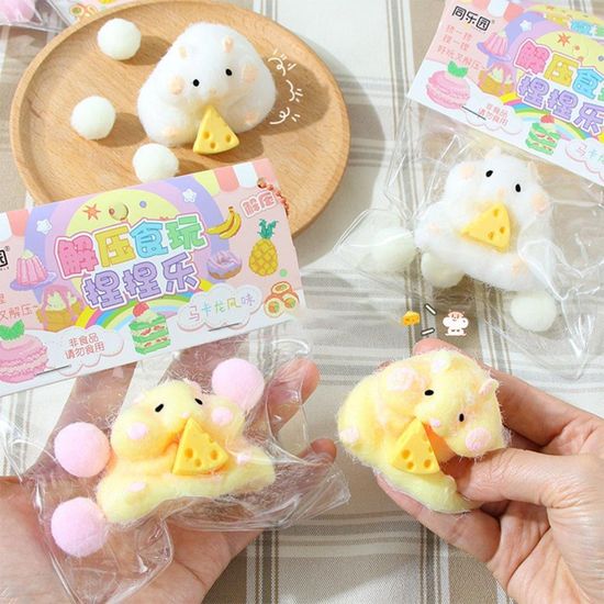 Антистресс Сквиш Хомяк с сыром 7см