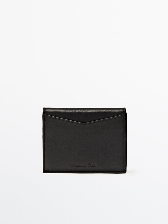 Massimo Dutti Кожаный кошелек, черный