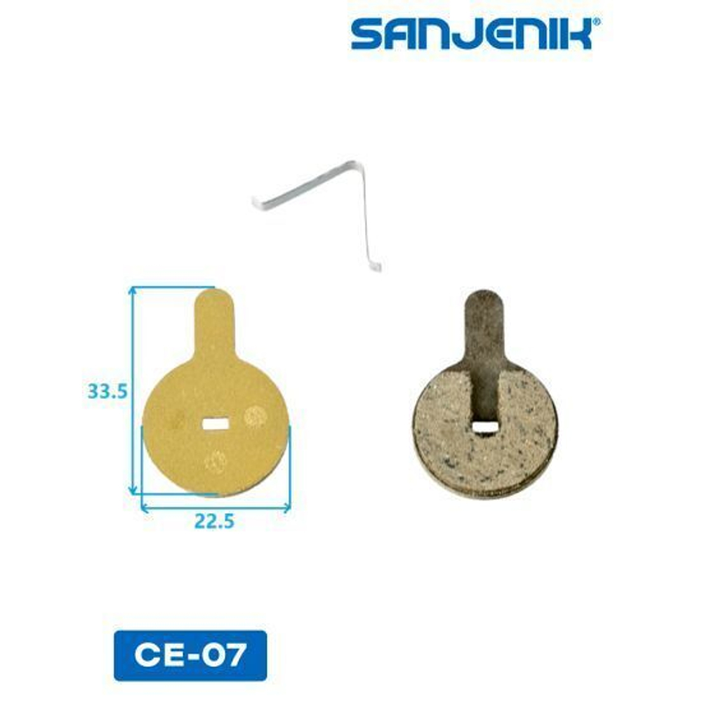 Колодки тормозные керамические Sanjenik CE-07 для Kugoo C1, G2 Pro, V1