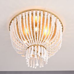 Потолочная Люстра Jacqueline Clear Flush-Mount Brass By Imperiumloft