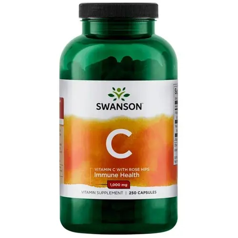 Swanson Витамин C 1000 мг с дикой розой - диетическая добавка, 250 капсул