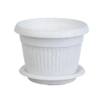 Кашпо ЛИВИЯ D160мм 1,4л с поддоном Мраморный 0,125,16х0,16м