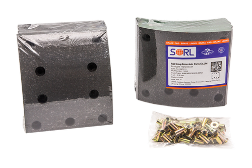 Накладка тормозная, к-т 8шт+заклепки 64шт 410x163 STD MERCEDES-BENZ (19494) SORL