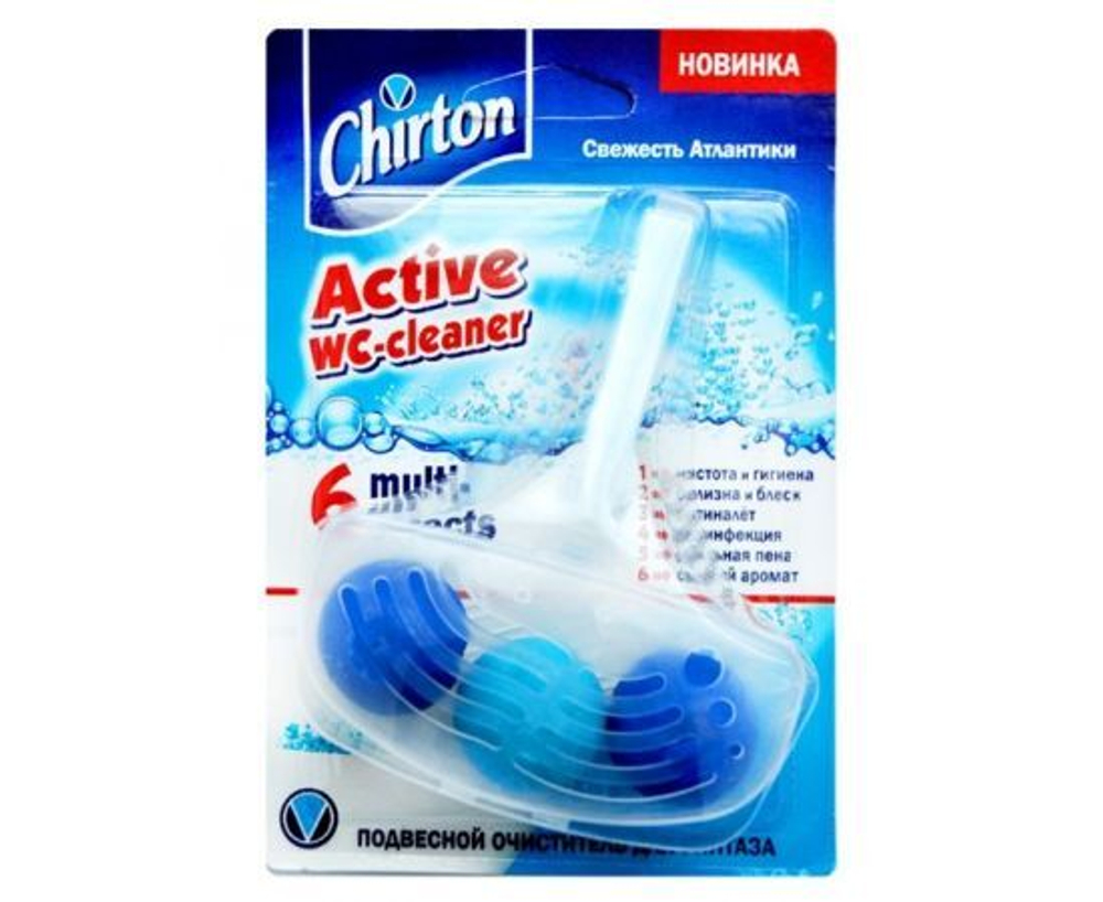 Освежитель для унитаза Chirton / Чиртон подвесной блок, аромат свежесть Атлантики 1шт. / гигиена для туалета
