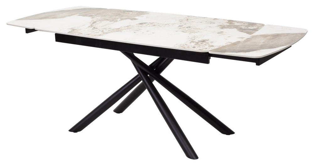 Стол М-City DISAUR Риволи (Rivoli) 140 Пандора (Gloss Luxury Pandora Solid Ceramic), Черный