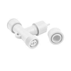 UTC-F90 Y3 WHITE Соединитель для гирлянд серии F90RPO. Т-образный. 1 вход-2 выхода. Белый. ТМ Uniel