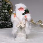 Дед Мороз - Лесовичок «Хранитель леса» 40 см, Белый