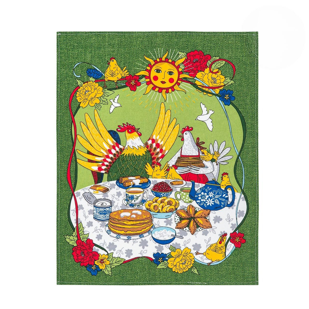 Набор кухонных полотенец, 3 шт , 45х60 см , рогожка